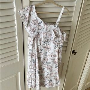 Floral White and Pink Kids Dress